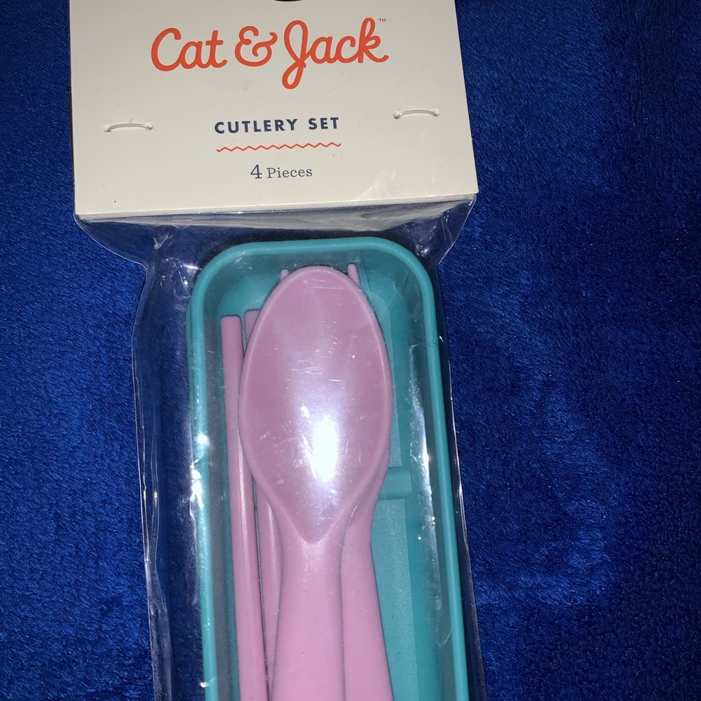 Cat & Jack Pink and Blue Cutlery Set